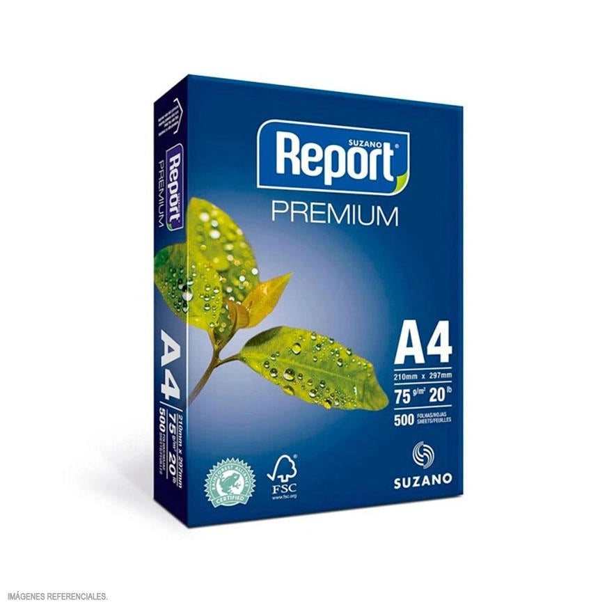 Papel Bond Report A4 75gr. Caja x 5 Millares
