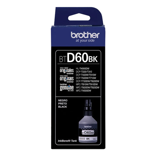 Tinta Original Brother Bt D60bk Negro Dcp T220/t226/t426/t420w/t520w/t720dw/t820