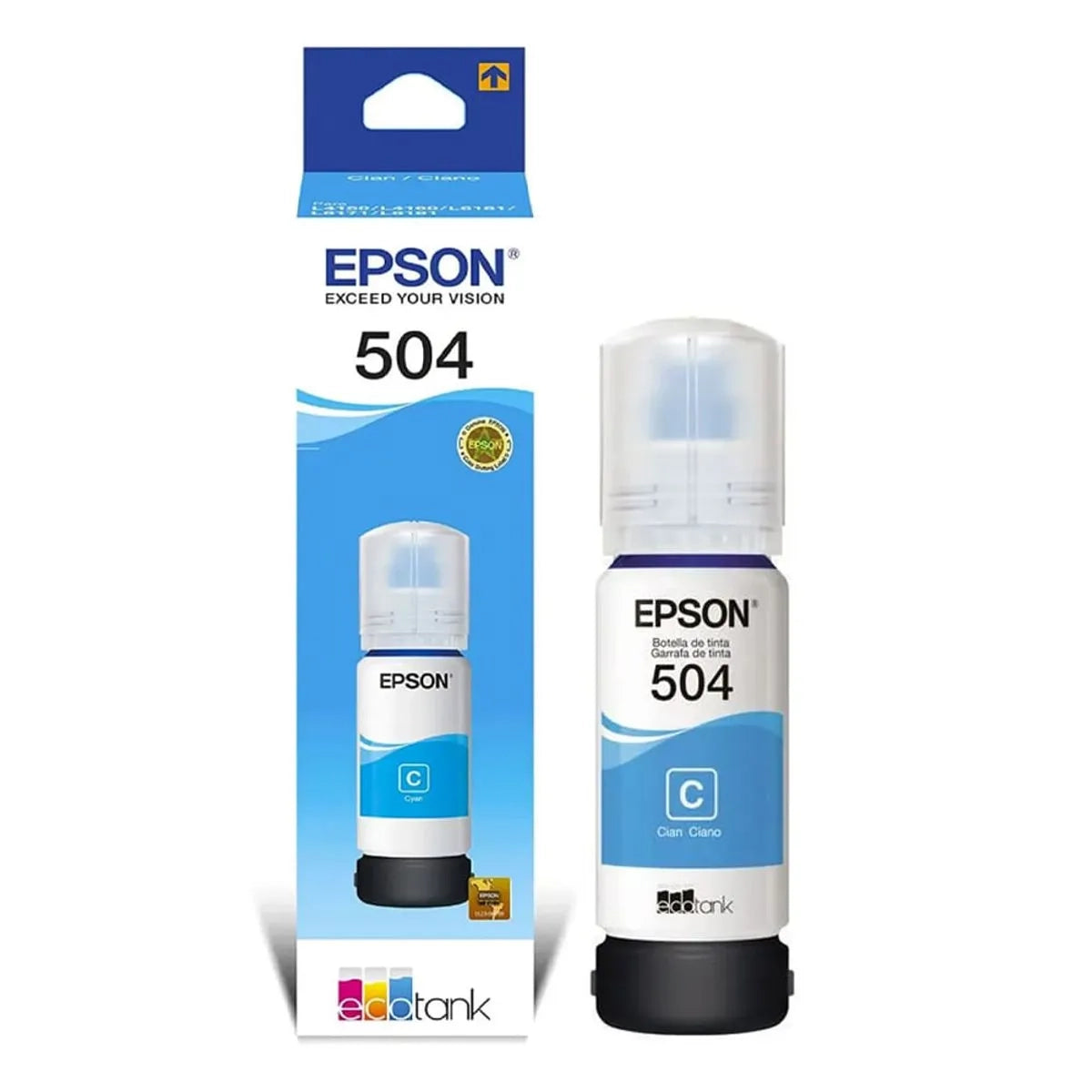 Tinta Original Epson T504 Cian L4150/l4160/l4260/l6171/l6270/l14150/l6147/l6161