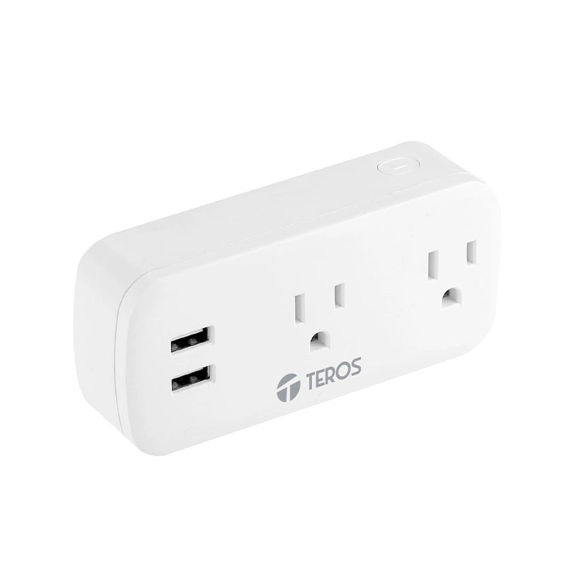 Tomacorriente Inteligente Teros Te9102w, Incluye 2 X Tomas 2 X Usb Wi-fi