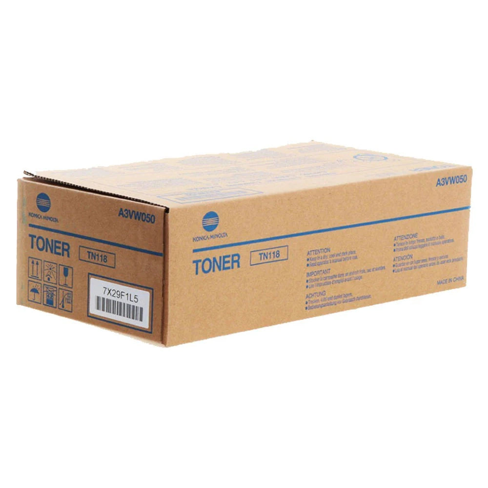 Toner Original Tn 118 Negro Para Konica Minolta Bizhub 195/206/215/225i/226i