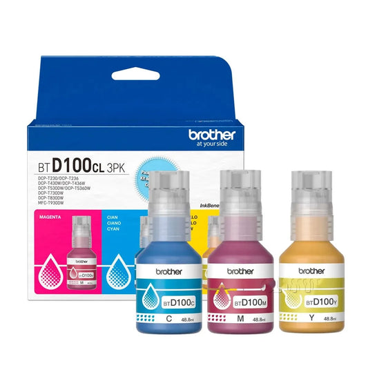 Tinta Original Brother Tripack D100 Colores C,y,m T 530/730/830/930