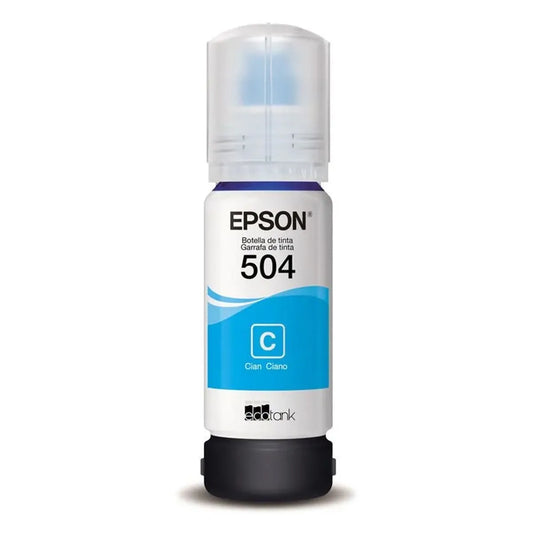 Tinta Original Epson T504 Cian L4150/l4160/l4260/l6171/l6270/l14150/l6147/l6161