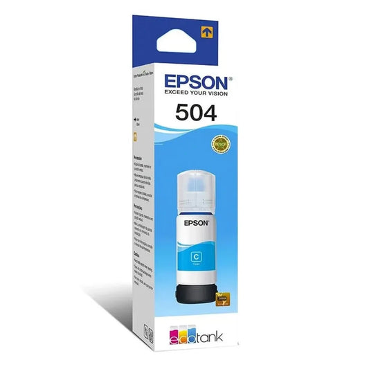 Tinta Original Epson T504 Cian L4150/l4160/l4260/l6171/l6270/l14150/l6147/l6161
