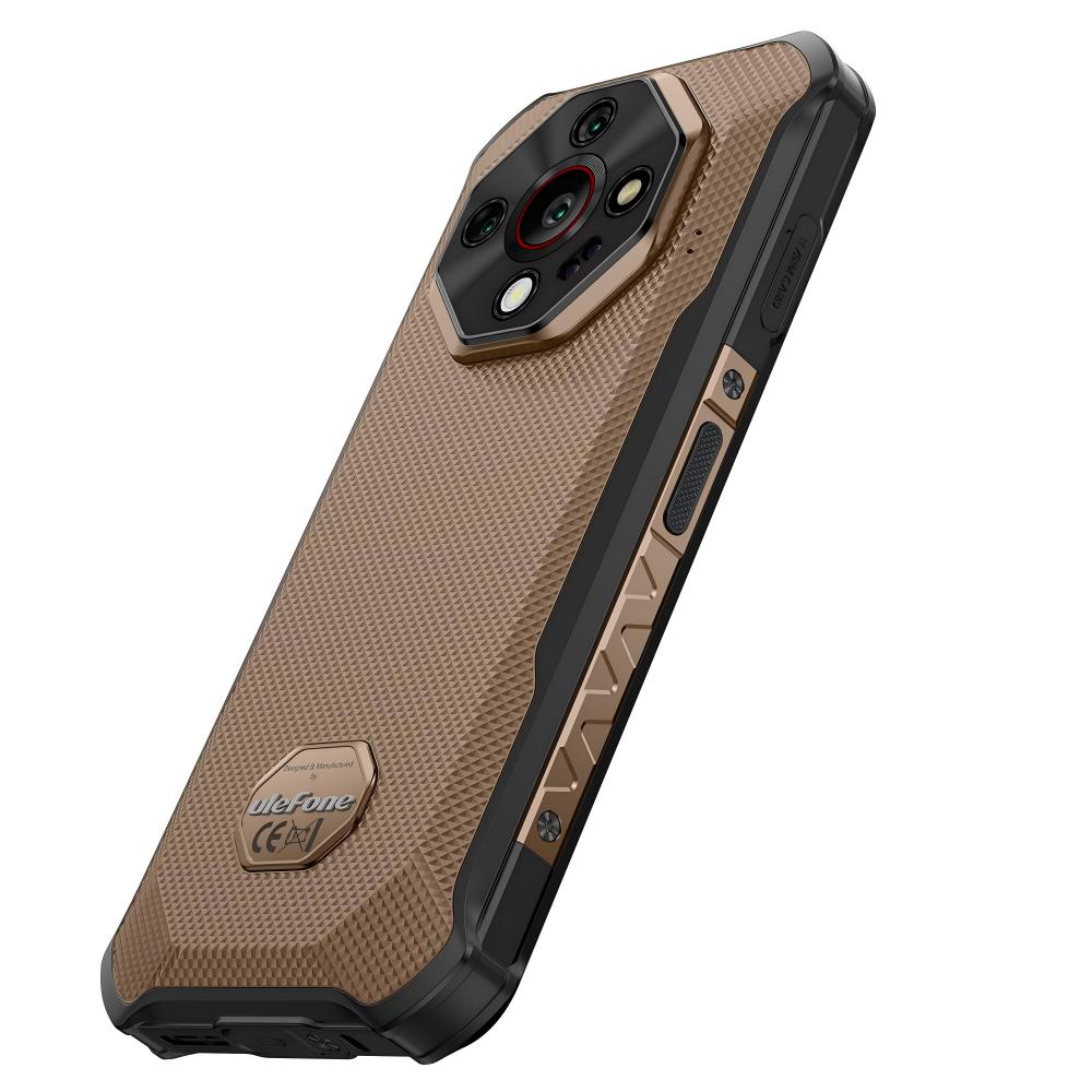Ulefone Armor X16 Pro color Sand Dune, vista frontal y posterior